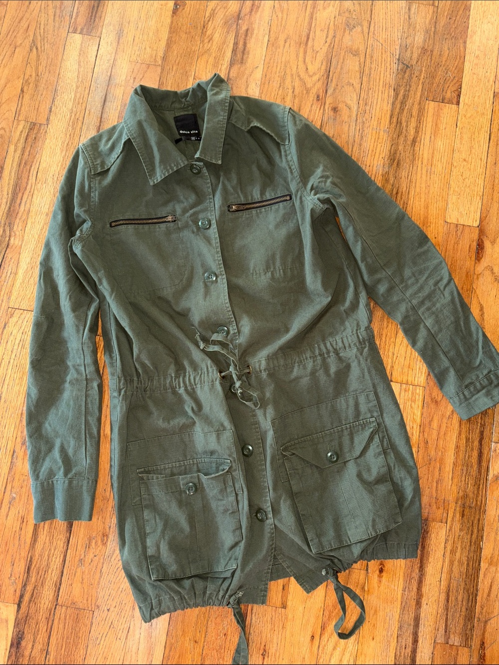Dolce Vita Olive Green Utility Anorak Jacket Size XS